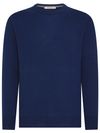 Crew neck sweater in wool and cashmere