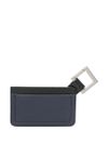 Le Porte-cartes Cuerda cardholder in calfskin leather with carabiner