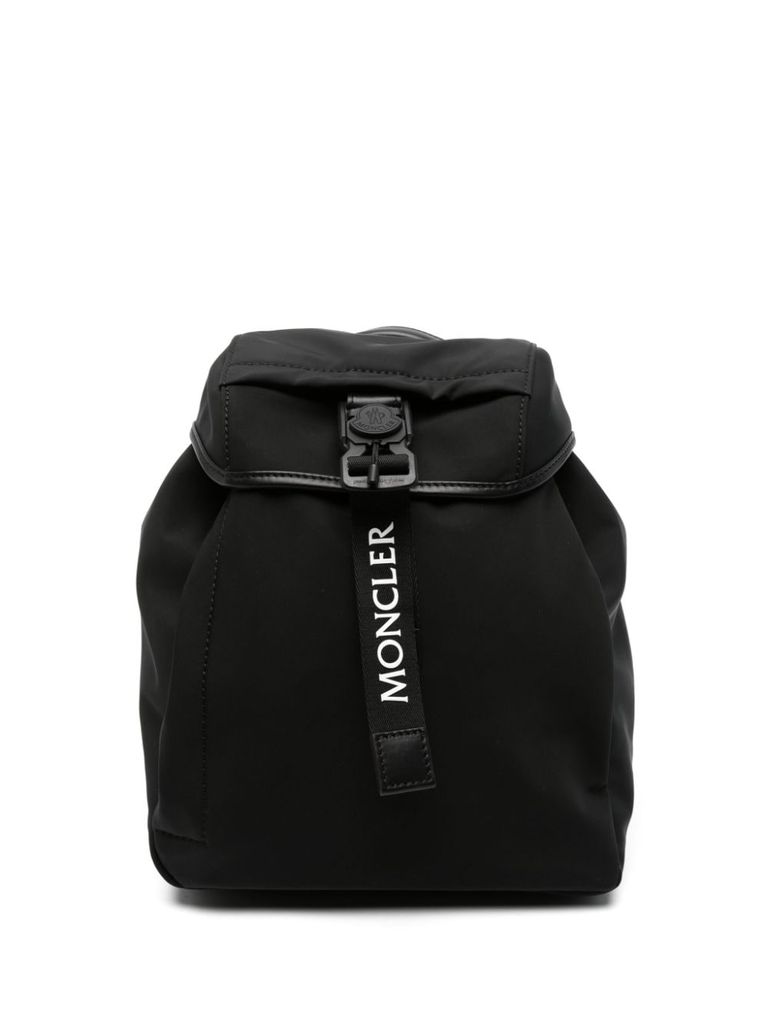 Shop Moncler Black Drawstring Backpack