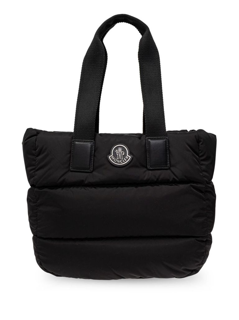 Shop Moncler Padded 'caradoc' Tote Bag In Black