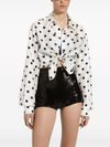 Silk polka dot shirt