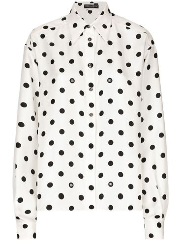 Silk polka dot shirt