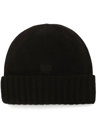 Black cashmere beanie