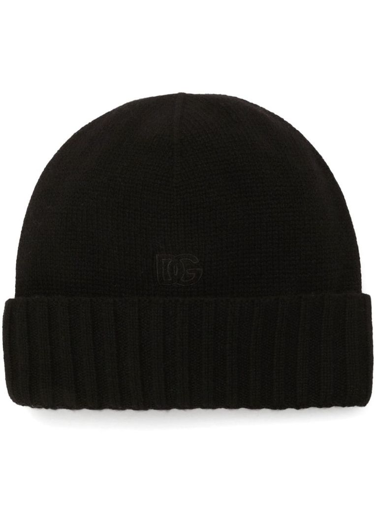 Shop Dolce & Gabbana Black Cashmere Beanie