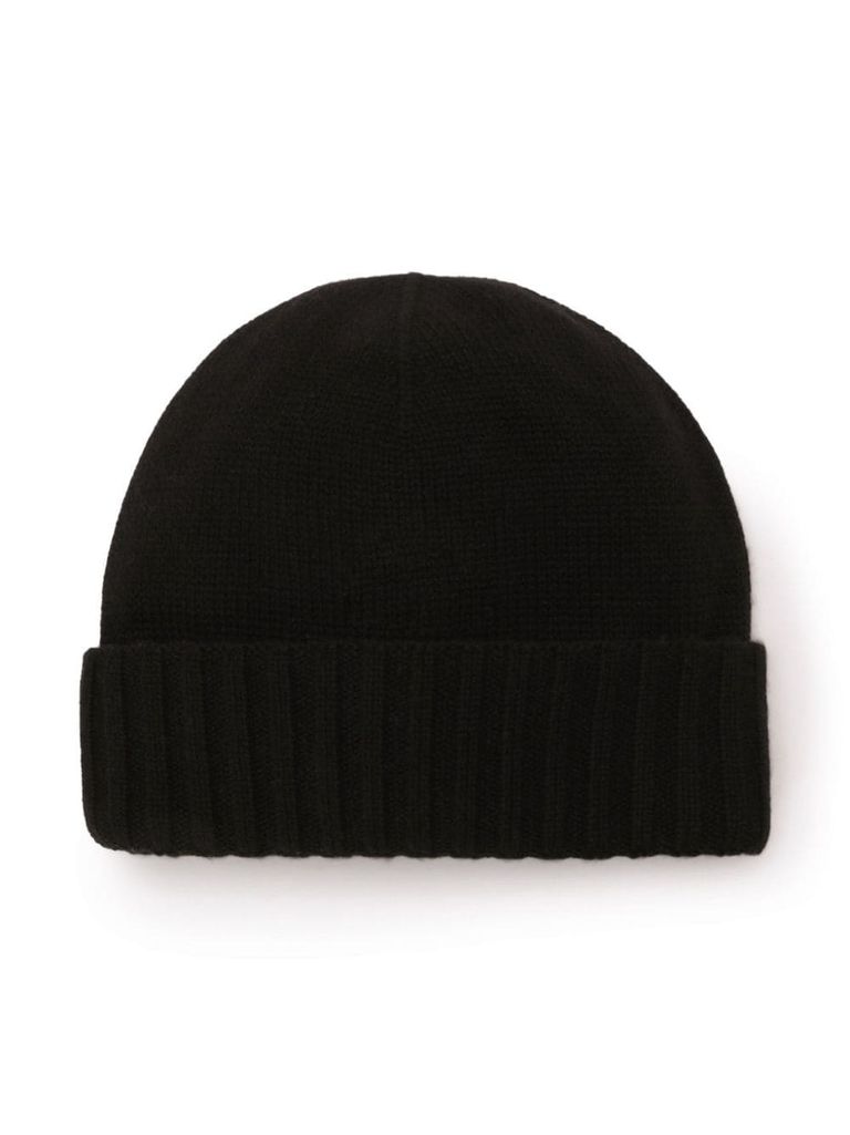 Shop Dolce & Gabbana Black Cashmere Beanie