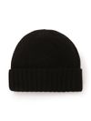 Black cashmere beanie