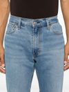 Jeans dritti in cotone stretch a vita media