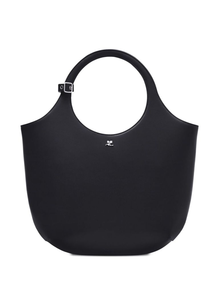 Shop Courrèges Holy Midi Bag In Black