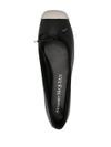 Black nappa ballerinas with rounded toe