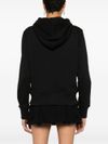 Black zip-up sweatshirt with embroidered logo