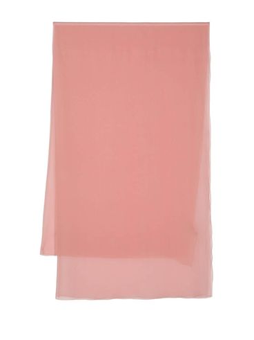 Pink semi-sheer silk scarf