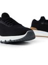 Black sneakers in stretch cotton