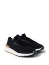 Black sneakers in stretch cotton