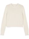 Chalk white crewneck sweater