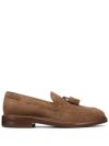 Calf leather loafers with tassels