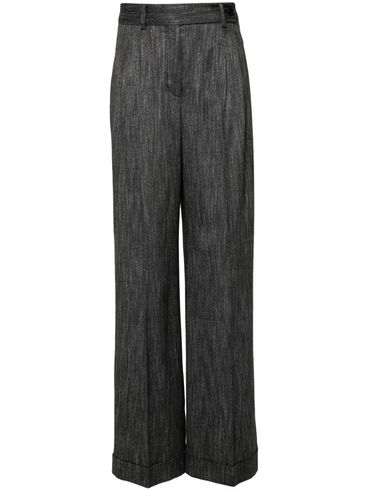 ALBERTA FERRETTI - Pantaloni a gamba dritta grigio scuro