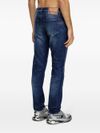 Jeans slim in cotone effetto sbiadito