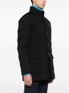 Short padded puffer jacket with high collar