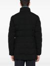 Short padded puffer jacket with high collar