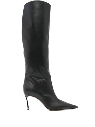 CASADEI - 'Superblade' black leather high boots