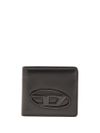 Holi-D bi-fold wallet in leather with logo plaque