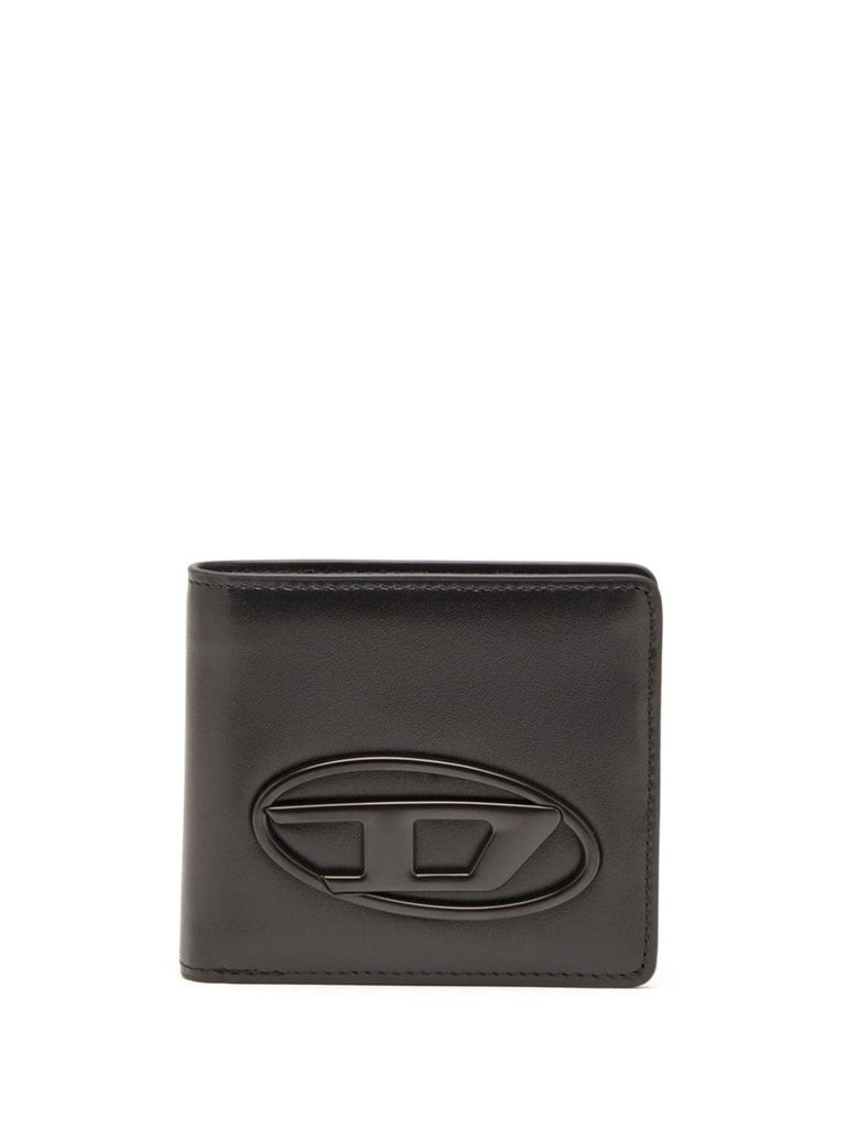 Shop Diesel Holi-d Bi-fold Wallet In Leather With Logo Plaque In Black