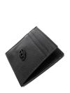 Calf leather cardholder with logo plaque