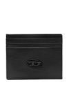 Calf leather cardholder with logo plaque