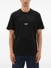 Black cotton T-shirt with white logo