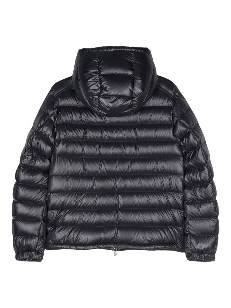 Moncler puffer logo patch jacket online