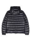 Besines short quilted puffer jacket with logo patch