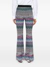 Zigzag pattern flared trousers