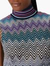 missoni - High neck zigzag knitted top - 3