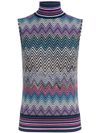 missoni - High neck zigzag knitted top