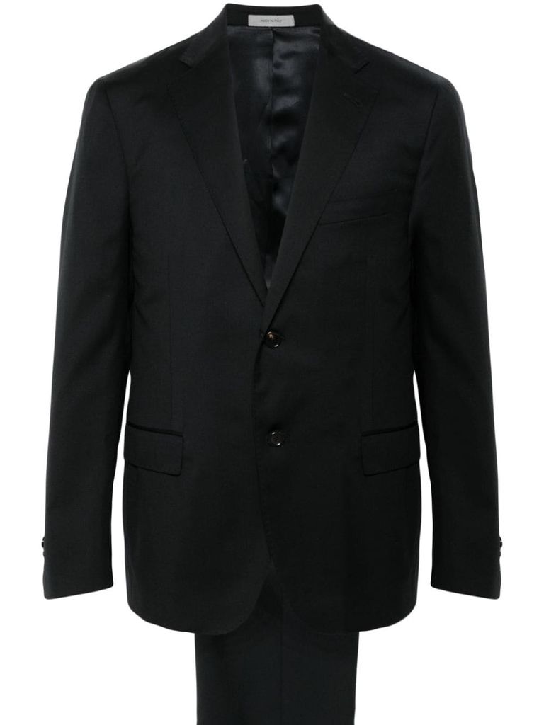 Shop Corneliani Two-piece Suit In Virgin Wool In Black