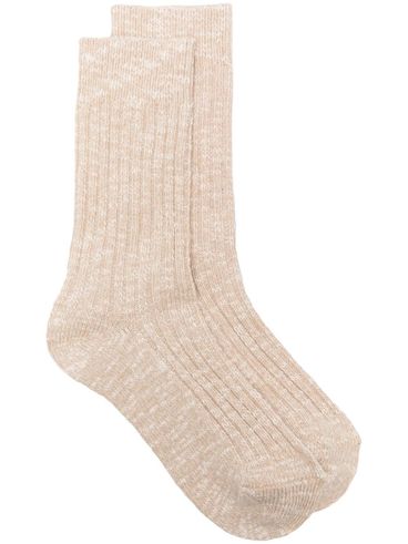 BIRKENSTOCK - Ribbed cotton blend socks with applied logo