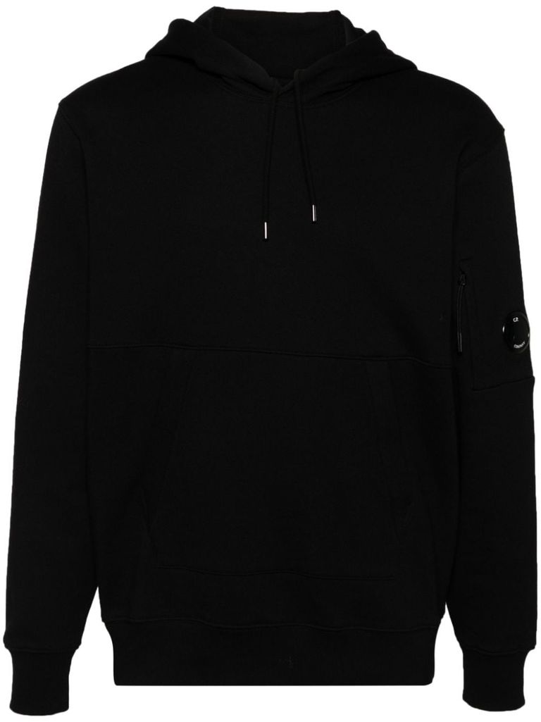 Shop C.p. Company Cotton Hoodie With Logo In Black