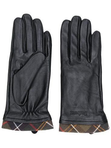 Olive Green Leather Lined Gloves