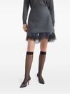 Couture feather mini skirt