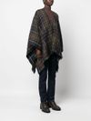 Tartan wrap cape