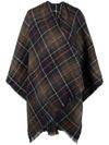 Tartan wrap cape