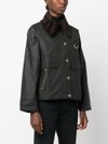 Sage green 'Catton' waxed Jacket