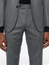 Pinstripe two-piece suit in virgin wool