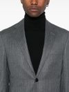 Pinstripe two-piece suit in virgin wool