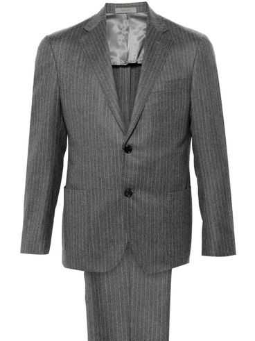 Pinstripe two-piece suit in virgin wool