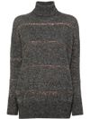 High-neck sweater with sequins