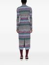 Zigzag woven midi dress