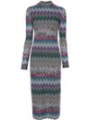 Zigzag woven midi dress