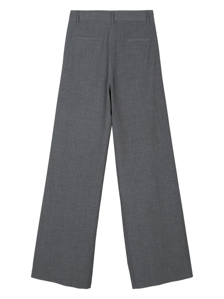 BLUGIRL TAILORED GRAY WIDE-LEG PANTS 