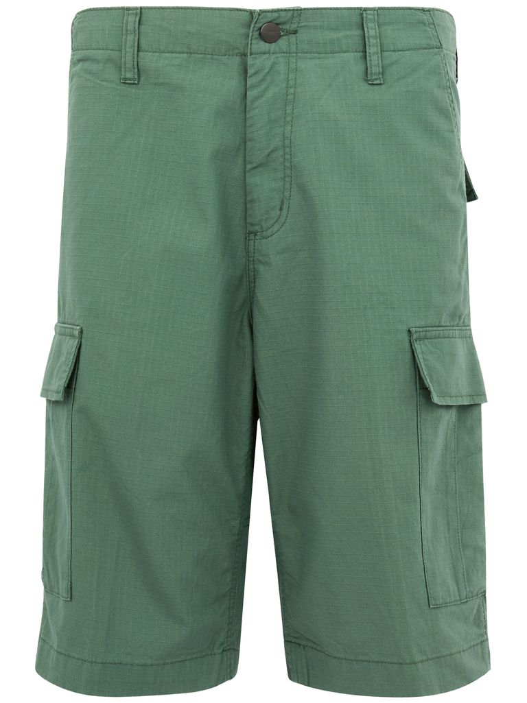 Shop Carhartt Cotton Shorts With Patch Pockets In Green